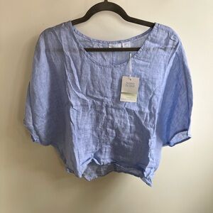 Sigrid Olsen Linen Batwing Top